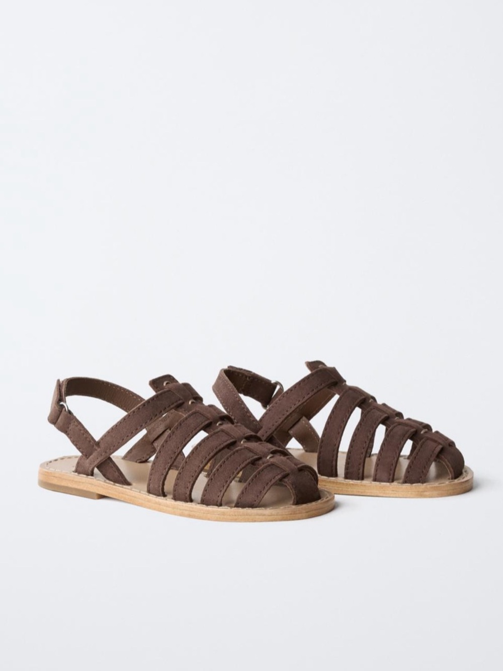 Zara Kids Unisex Leather Fishnan Sandals